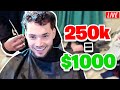 Adin Ross QnA while getting a Haircut... **How to Make MONEY as a Content Creator**
