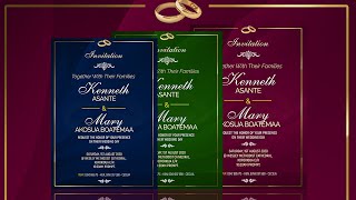 How To Design a WEDDING INVITATION CARD - Step by Step Photoshop Tutorial screenshot 4