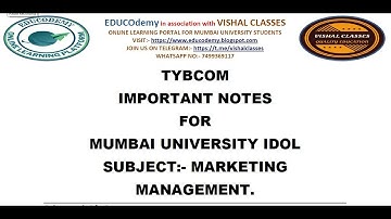 tybcom imp notes of marketing management for mu idol