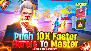 Heroic To Master 🔥 Hard Lobby Rank Push Strategy ✅ | 10X Faster | Br Rank Push Trick | Utkarsh FF