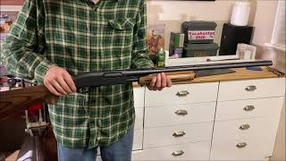 Remington 870 Sportsman Field, 20 gauge pump shotgun.