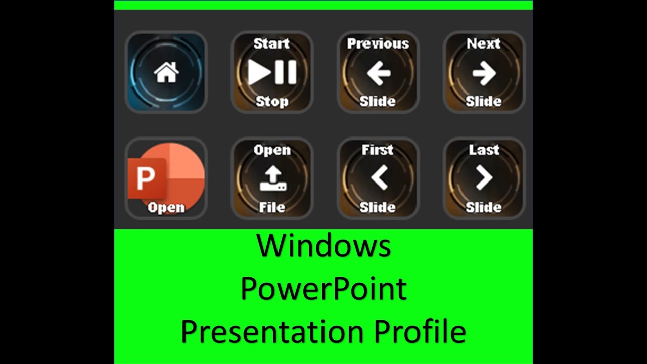 Windows PowerPoint Elgato Stream Deck Presentation Control Profile - YouTube
