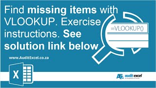 Celebrity VLOOKUP Missing Items exercise . See solution link below. How to find missing items with VLOOKUP Net Worth