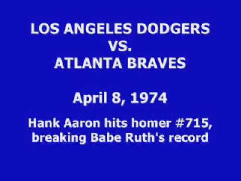 1974 04 08 Dodgers at Braves - Aaron's 715th HR (Radio) 