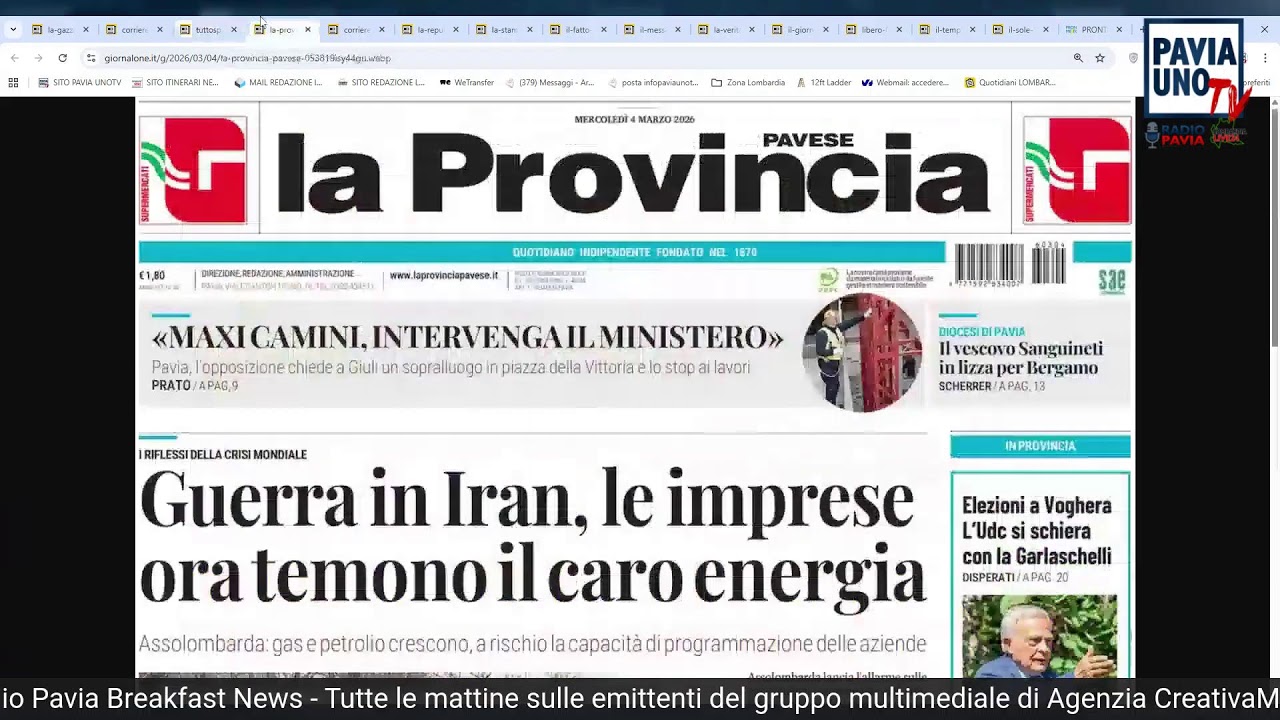 Radio Pavia Breakfast News - 4 marzo 2026