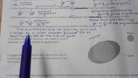 Universal Gravitation Worksheet