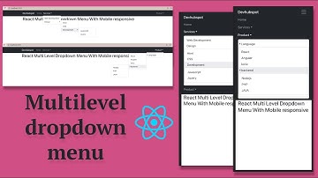 🔴 Multi level dropdown menu creation in ReactJS with responsive design - Devhubspot