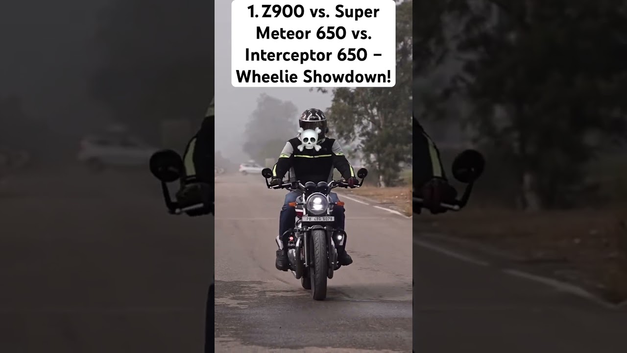 Z900 vs. Super Meteor 650 vs. Interceptor 650 – Wheelie Showdow!