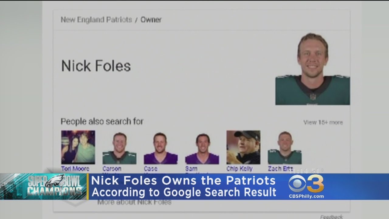 Hey Google, Nick Foles Doesn't Own the Patriots