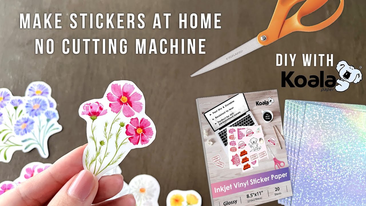 How To Make Stickers - No Cutting Machine - DIY Sticker Tutorial - YouTube