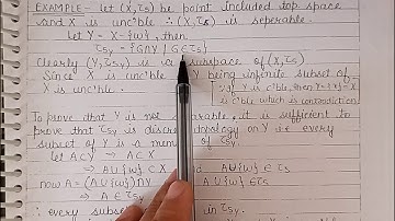 Separable topological space