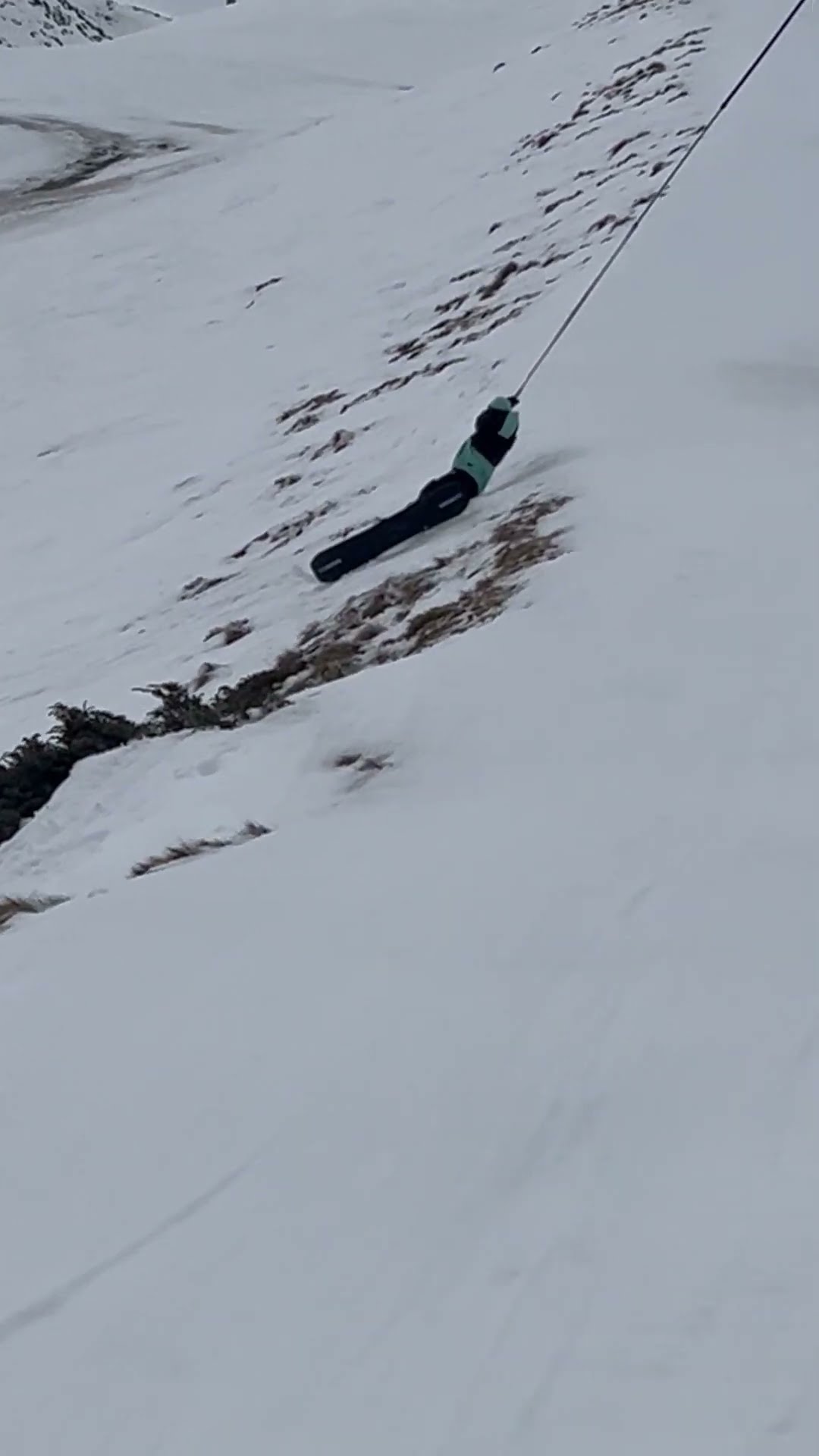 Snowboarder Refuses to Let Go of Lift || ViralHog