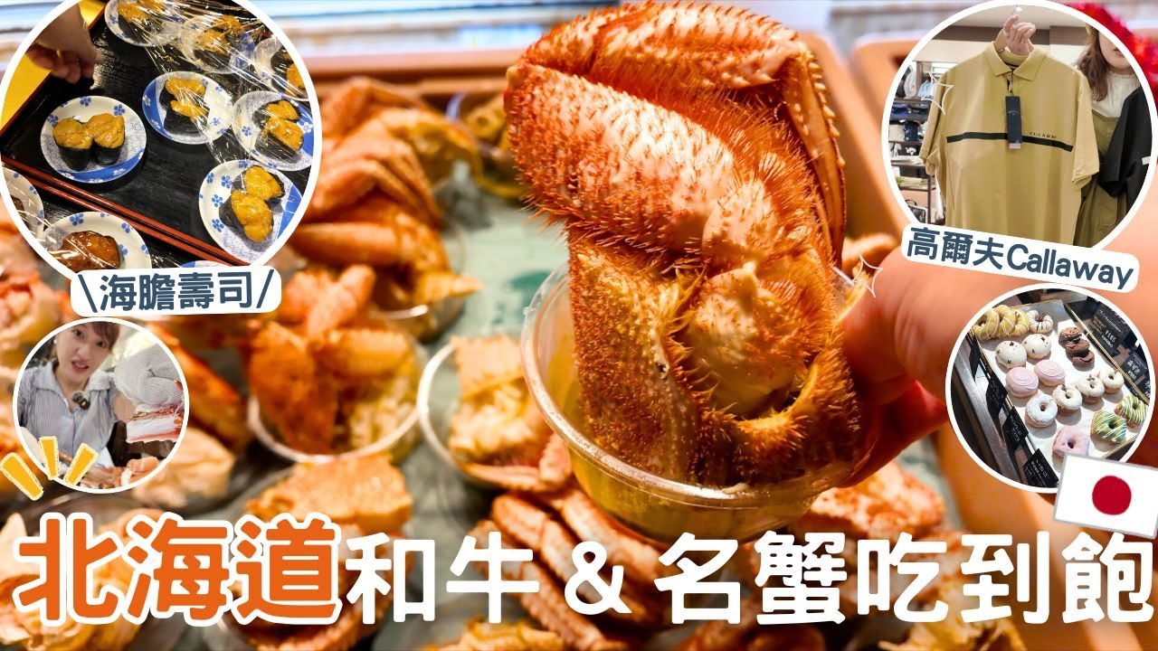 日本生活⎮札幌&北廣島vlog⎮難陀NANDA 海膽＆和牛&名蟹吃到飽🦀-台幣1800元、甜甜圈-笑mina donuts、三井outlet-打折商品超多👍、日本好市多補貨日⎮Eve 伊芙,留日生活中