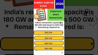 #4 Important Short Numericals Energy Auditor Exam 2026|#energyauditor #energymanager #beeexam