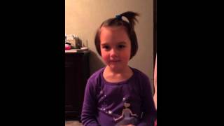 March2016 Delaney wishes Cousin Amelia a Happy 3rd Birthday