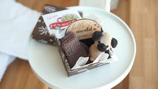 Baby Shower Gift Reveal: Pug Puppy, Baby Booties, & Milestone Card