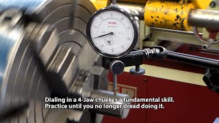 How to dial in a part using a 4-Jaw Chuck.