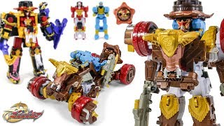 PowerRangers NinjaSteel BullRider MegaZord RoboRed Dragon Knightro Kodiac Zoom Transformation screenshot 5