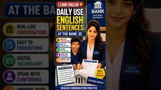 Daily Use English sentences | Bank Account Opening | Learn English fast #sentences #shorts #english