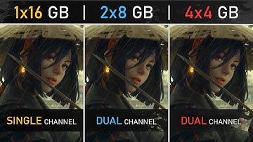 1x16GB vs 2x8GB vs 4x4GB RAM in 2022 | Single vs Dual Channel | 1080P, 1440p and 4K Tests