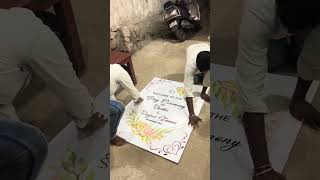 How to pasting ...wedding welcome Board .. in Hard Board pasting