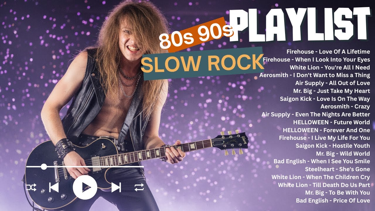 Top Slow Rock Ballads Compilation 🕶️ 💥 Firehouse, Aerosmith, Mr. Big