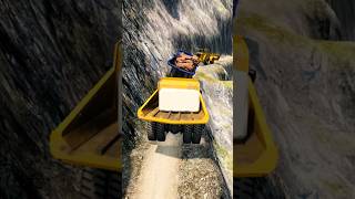 Truck Flips Into Lava BeamNG Drive #shorts #beamng #crash