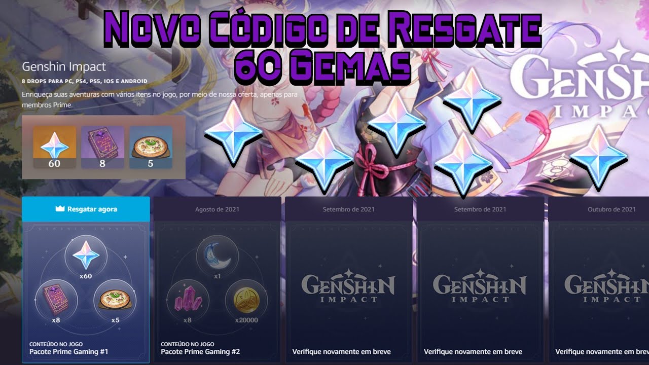 Genshin Impact: Novos códigos com Gemas são liberados durante transmissão e  podem resgatados até hoje; pegue agora