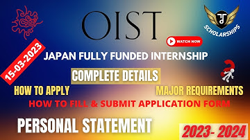 OIST Research Internship Program 2024 I Internship in Japan I Okinawa Institute Science & Technology
