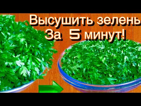 Как высушить любую зелень за 1-5 минут! . Цвет и аромат сохраняются, а главное очень быстро!