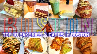 Boston Food Vlog 🇺🇸 TOP 10 Bakeries & Cafes pistachio croissants 🥐 matcha cream puff 🍵 napolean cake