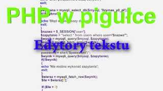 PHP w pigułce (odc.2) - Edytory tekstu PHP w pigułce (odc.2) - Edytory tekstu