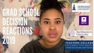 ADMISSION DECISIONS REACTION VIDEO 2019 (NYU, Northwestern, Howard, and Teachers College, Columbia)