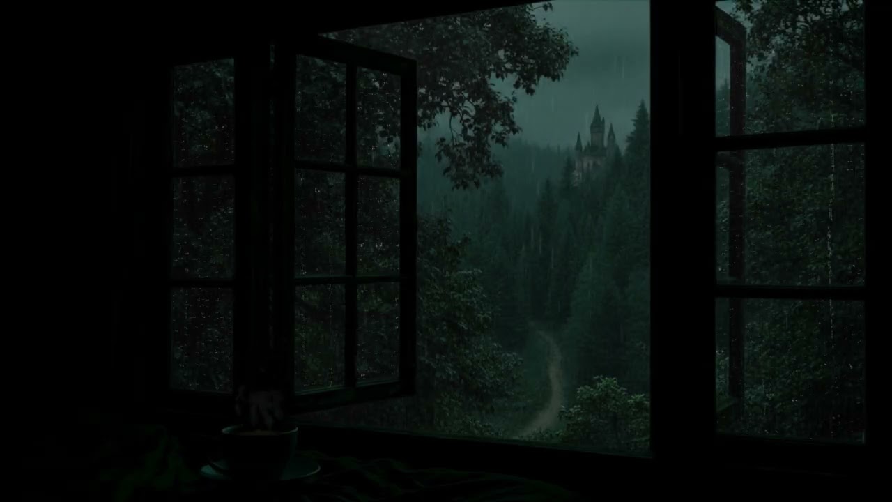 Midnight Rain & Distant Thunder | No Ads | Soothing Thunderstorm for Deep Rest