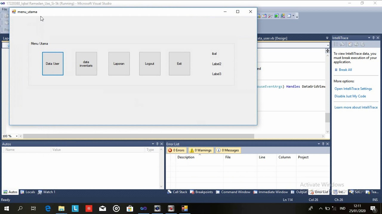 Project Uas pemrograman visual tentang Data Pasien - YouTube
