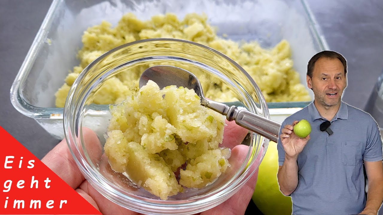 Eis vom Granny Smith Apfel - erfrischend und fruchtig!