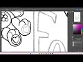T-shirt design lineart : Creepy cute carebears