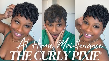How to Style a Curly Pixie Cut between washes for Women Over 40 | Easy Maintenance Tutorial