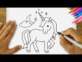 How to Draw a Unicorn Very Easy Cute Unicorn Drawing