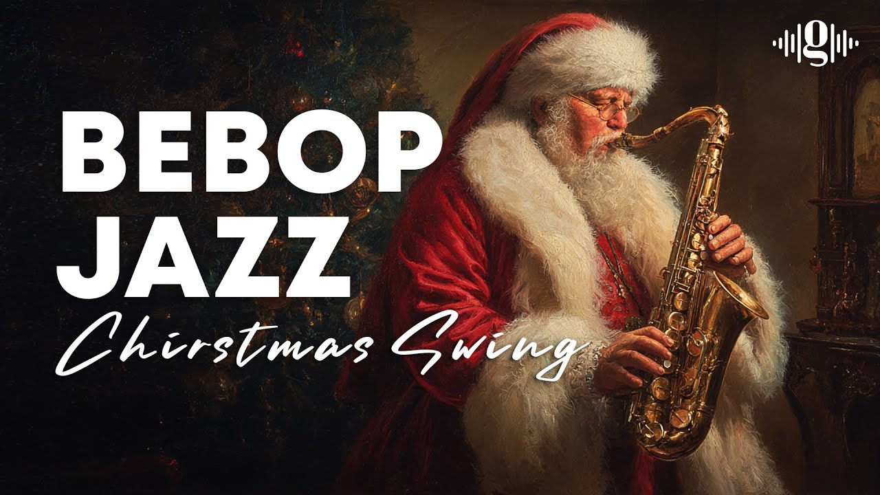 Christmas Bebop Jazz 1950s Club - Cozy Swing Saxophone & Vinyl Crackle Fireplace