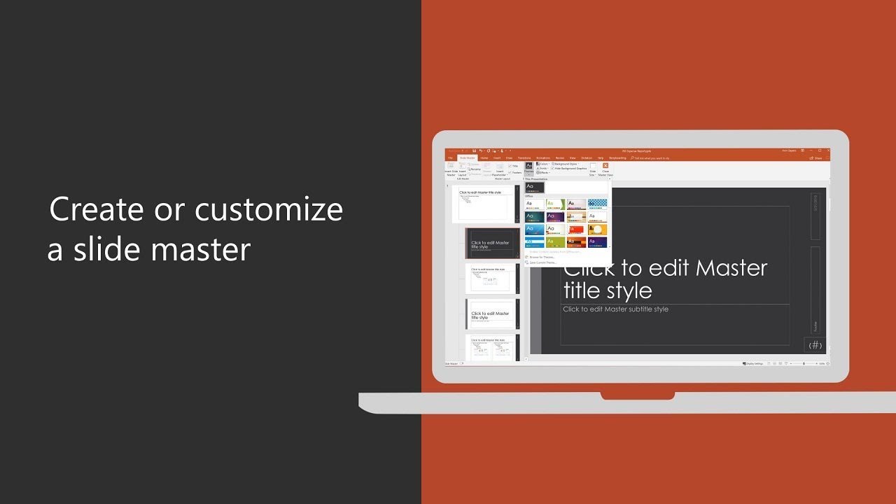 Change slide masters in PowerPoint