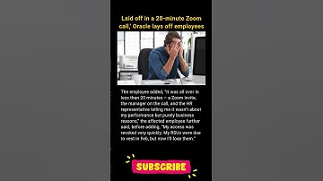 laid off in 20 minute zoom call 😢 #oracle #layoffs #softwareengineer #corporate #ytshorts #jobloss