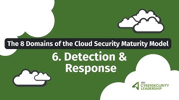 Detection and Response | The 8 Domains of the Cloud Security Maturity Model | Part 6
