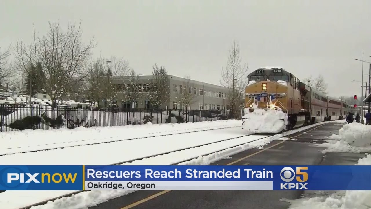 Bay Area-Bound Amtrak Train Forced To Make 36-Hour Stop In Oregon Mountains - YouTube