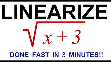 Linearization of sqrt(x+3) at x=1 done in 3 minutes, neatly typed up