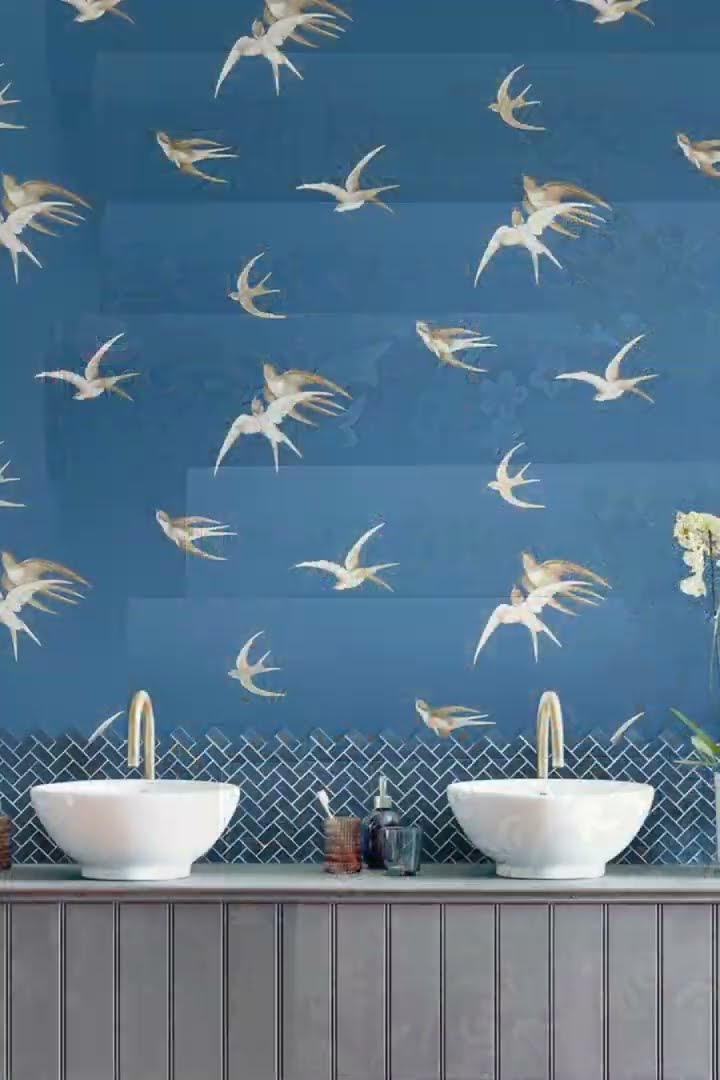 Topical Tropical by Laurence LlewelynBowen  Blue  Metallics  Wallpaper   Wallpaper Direct  Tropical wallpaper Tropical blue Wallpaper direct