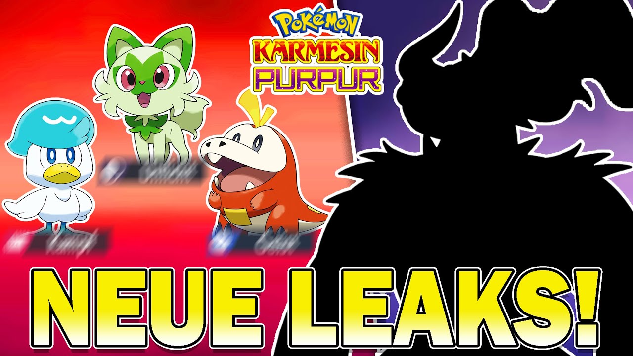 Pokemon Karmesin Und Purpur Starter Leaks NEUE LEAKS! COVER-LEGENDEN, FINALE STARTER TYPEN, FORMEN, GIMMICK