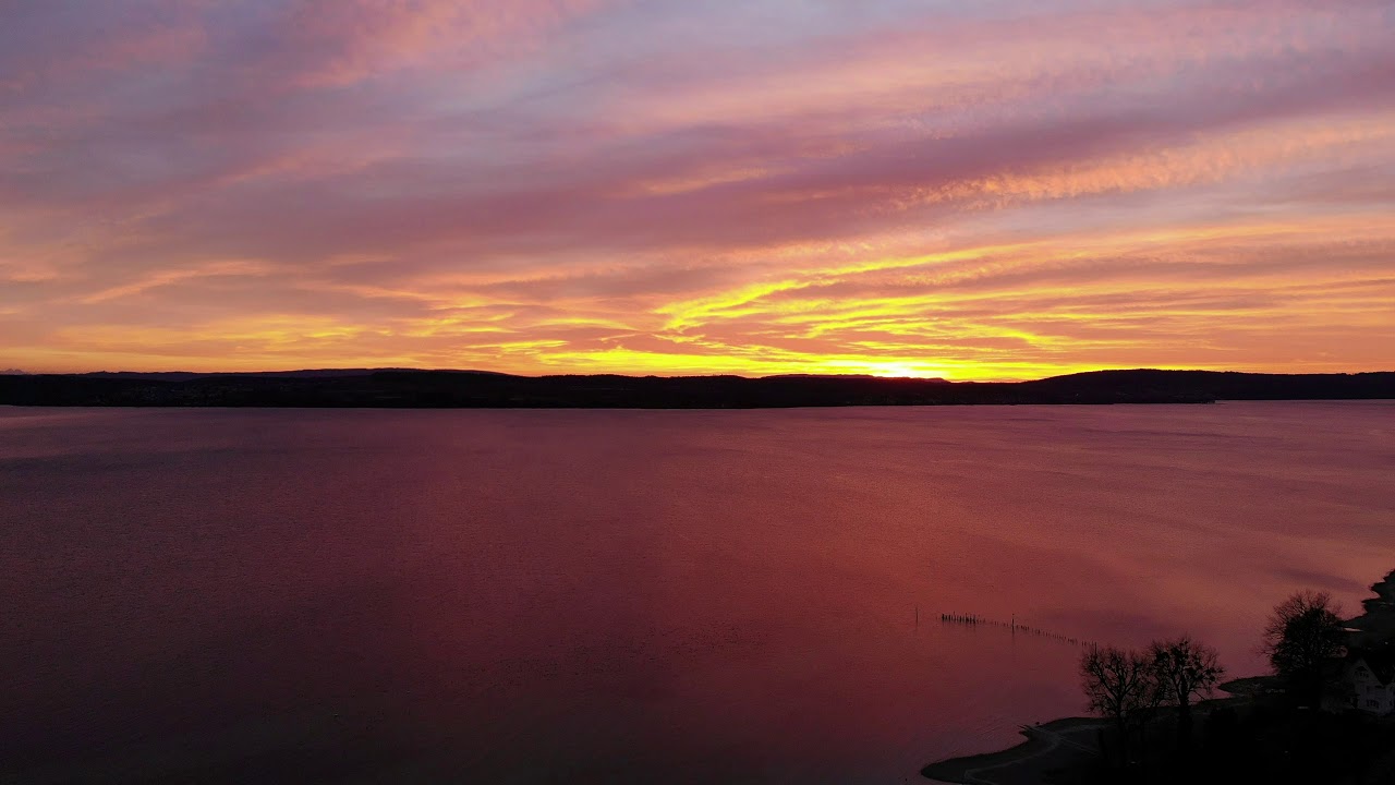 ride online Bodensee - Birnau bei Sonnenuntergang Drohne 4k