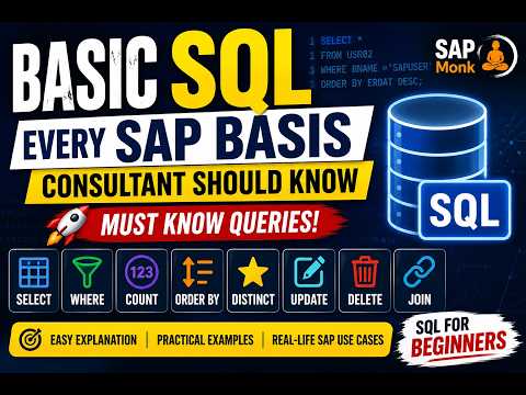 🚀 Basic SQL Queries Every SAP BASIS Consultant Should Know | SQL for Beginners | SAP HANA Tutorial