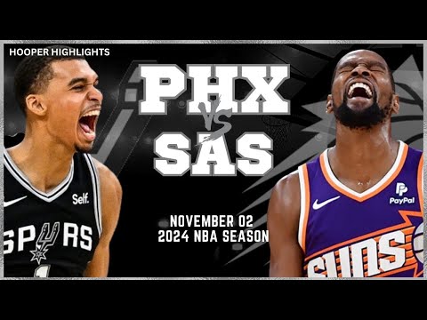 San Antonio Spurs vs Phoenix Suns Full Game Highlights | Nov 2 | 2024 NBA Season